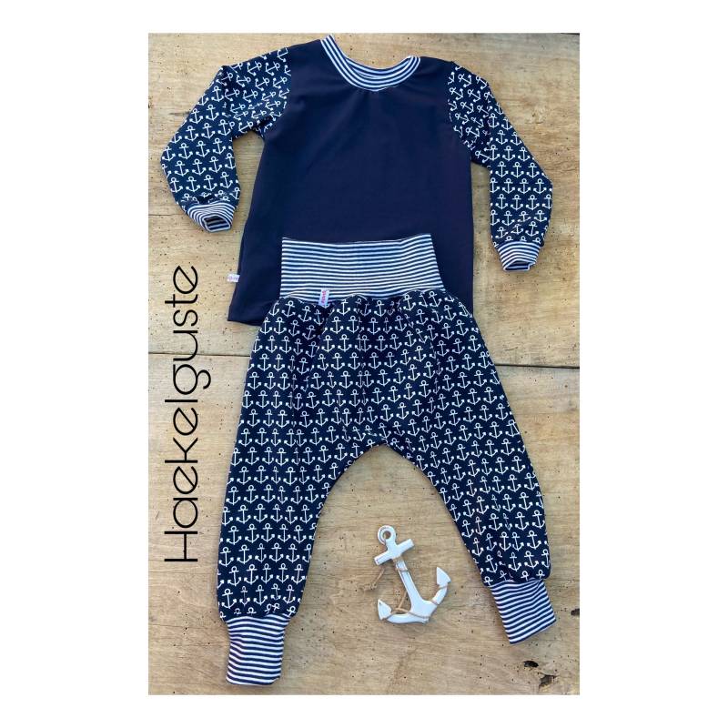 Pumphose "Anker" Pants Kids Anchor Haremshose Mädchen Junge Unisex Dunkelblaue Hose von Haekelguste