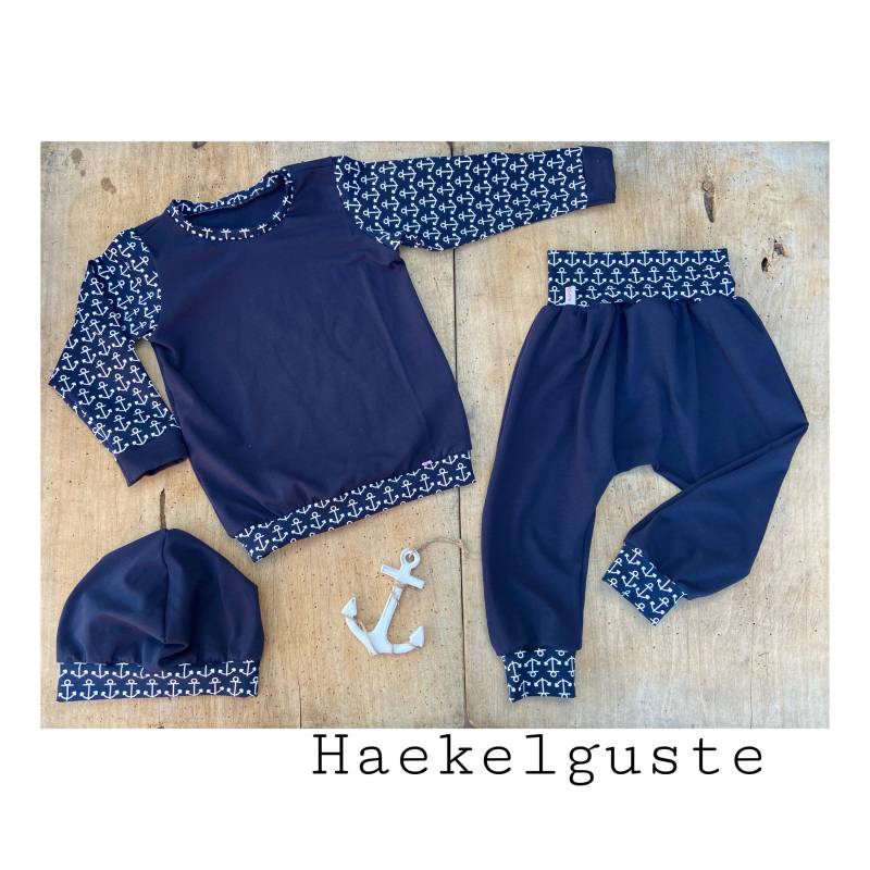 Pumphose "Anker" Pants Kids Anchor Haremshose Mädchen Junge Unisex Dunkelblaue Hose von Haekelguste