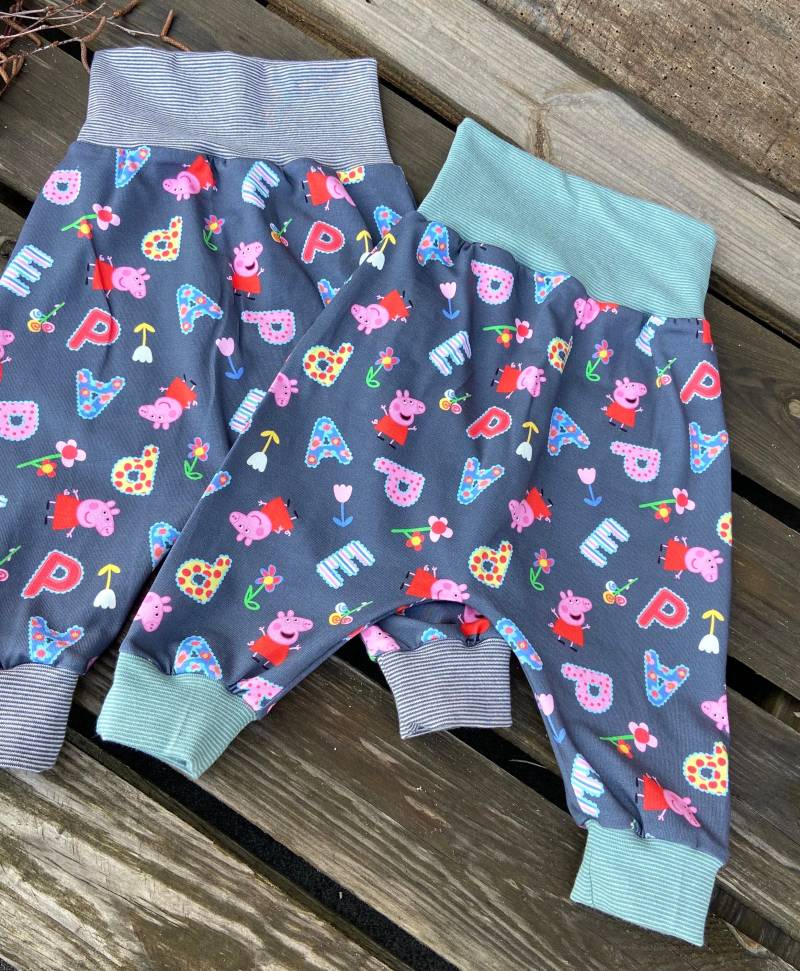 Pumphose Peppa Pig Mitwachshose Sarouelhose Kinder Unisex Jogger Pants von Haekelguste