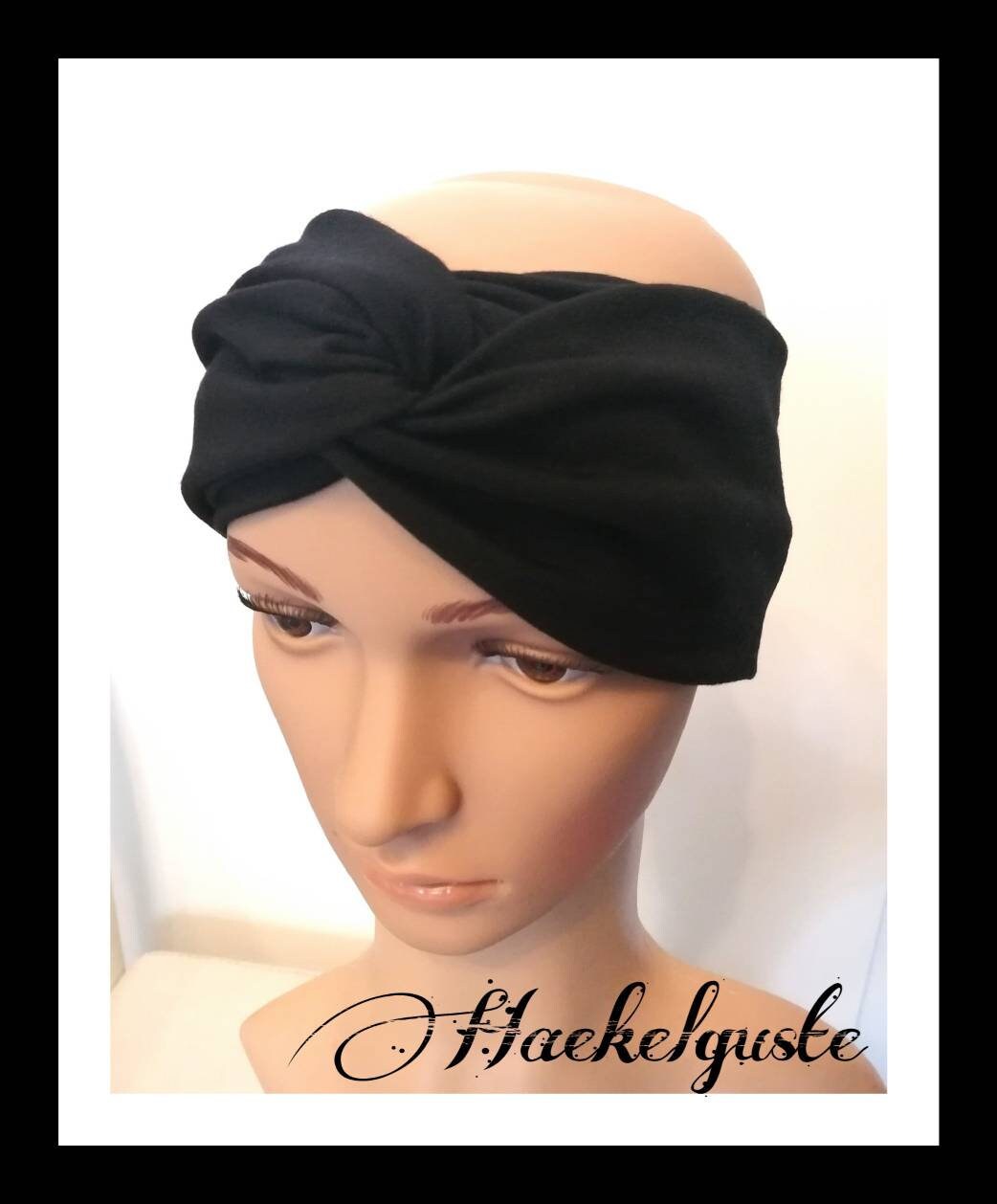 Schwarzes Breites Stirnband , Vorn Gedreht Haarband Twist Turban Damen Haedband Schwarzes Breites Stirnband , Vorn Gedreht Haarband Twist Turban Damen Haedband von Haekelguste