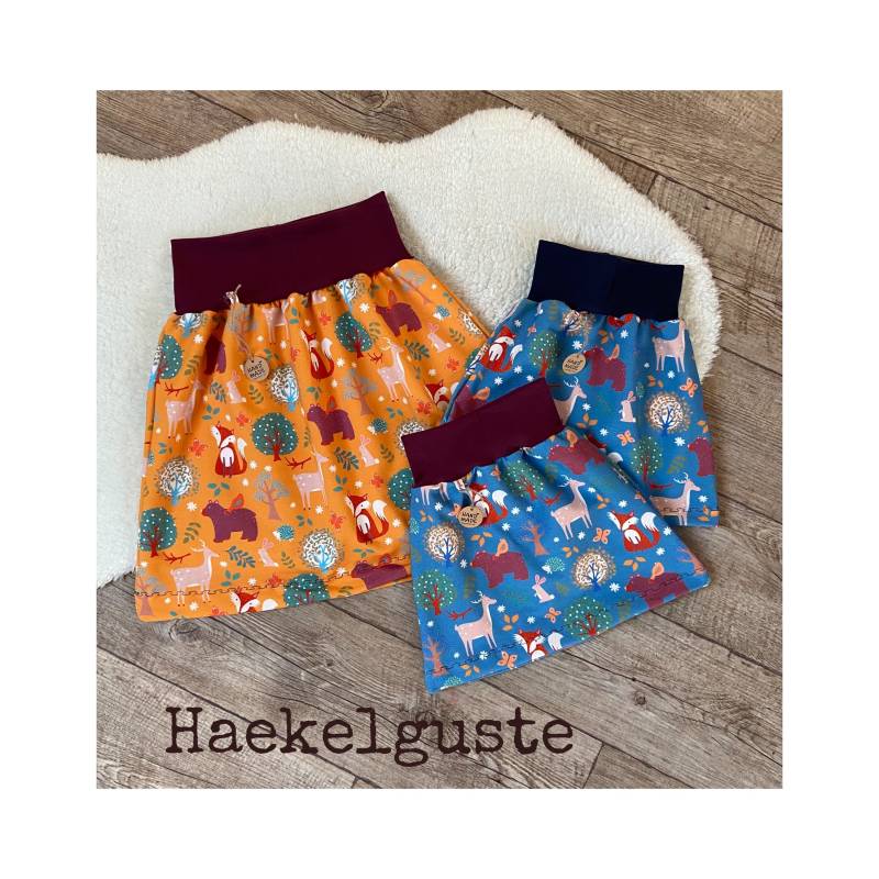 Sweat Mama+Kind Rock " Waldtiere Damen Mädchen Couple Outfits Fuchs Blau Orange Bunter Kindergarten Erzieherin von Haekelguste