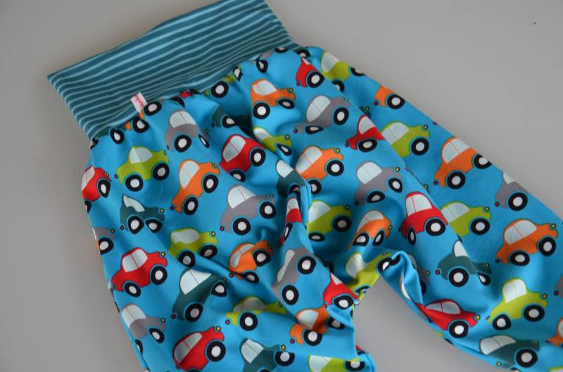 Wunschgröße Pumphose "Auto" Sarouelhose Kinder Unisex Jogger Pants von Haekelguste