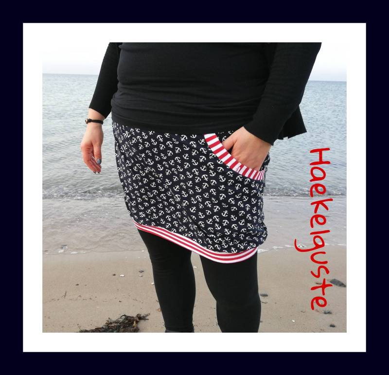 Xs - Xxl Ballonrock "Anker" Jersey von Haekelguste