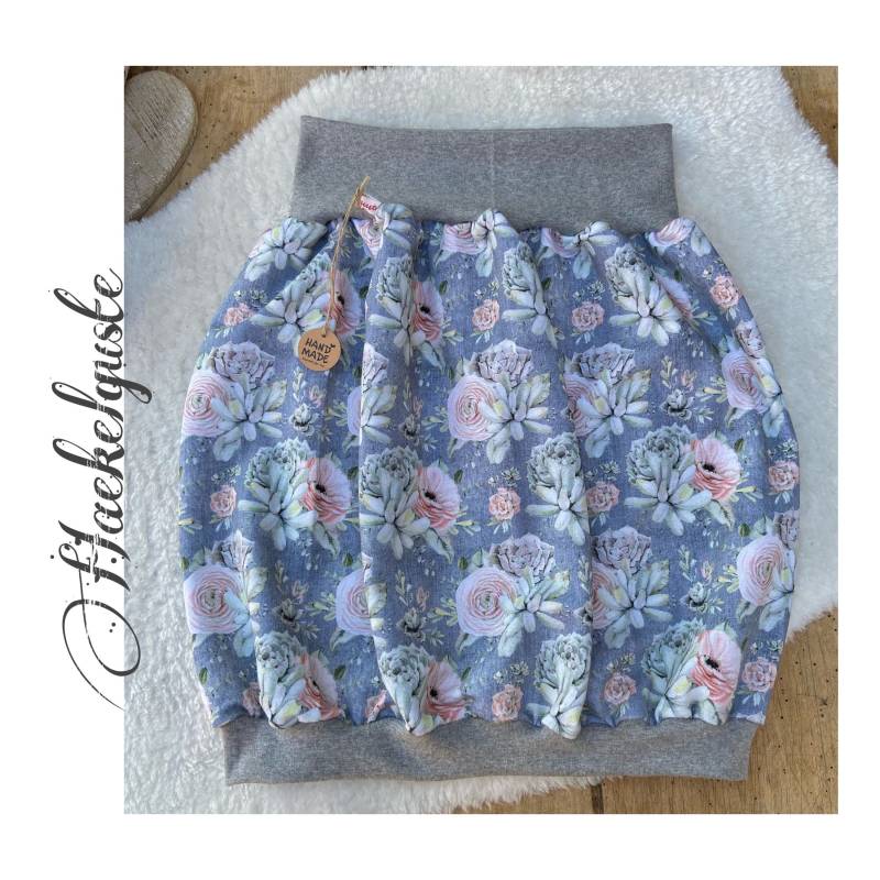 Xs - Xxl Ballonrock " Blümchen von Haekelguste