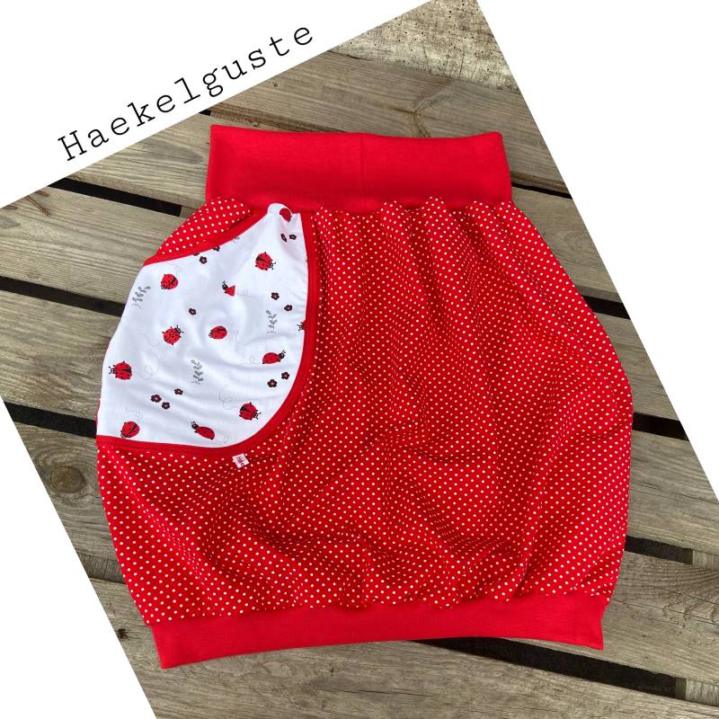 Xs - Xxl " Marienkäfer" Ballonrock Liebling Roter Rock Punkte Damen Bunt Hüftrock von Haekelguste