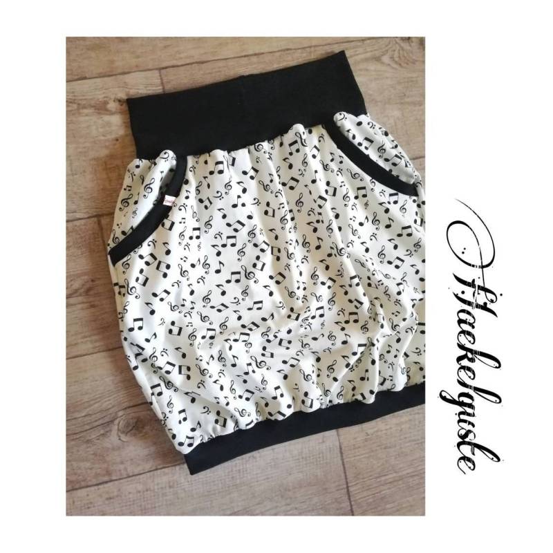 Xs - Xxl " Notenschlüssel" Ballonrock Liebling von Haekelguste