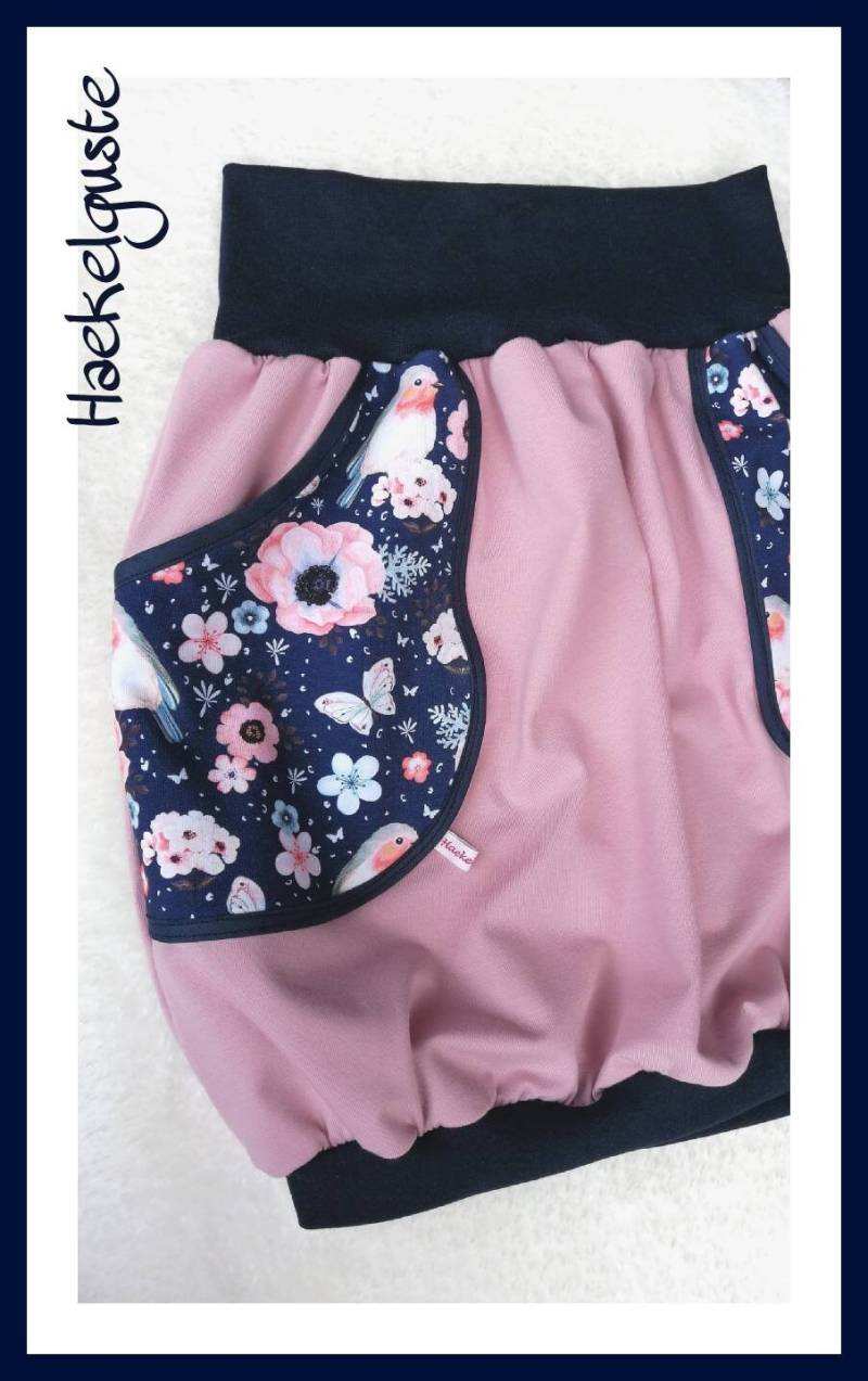 Xs - Xxl " Rotkehlchen" Ballonrock Altrosé von Haekelguste