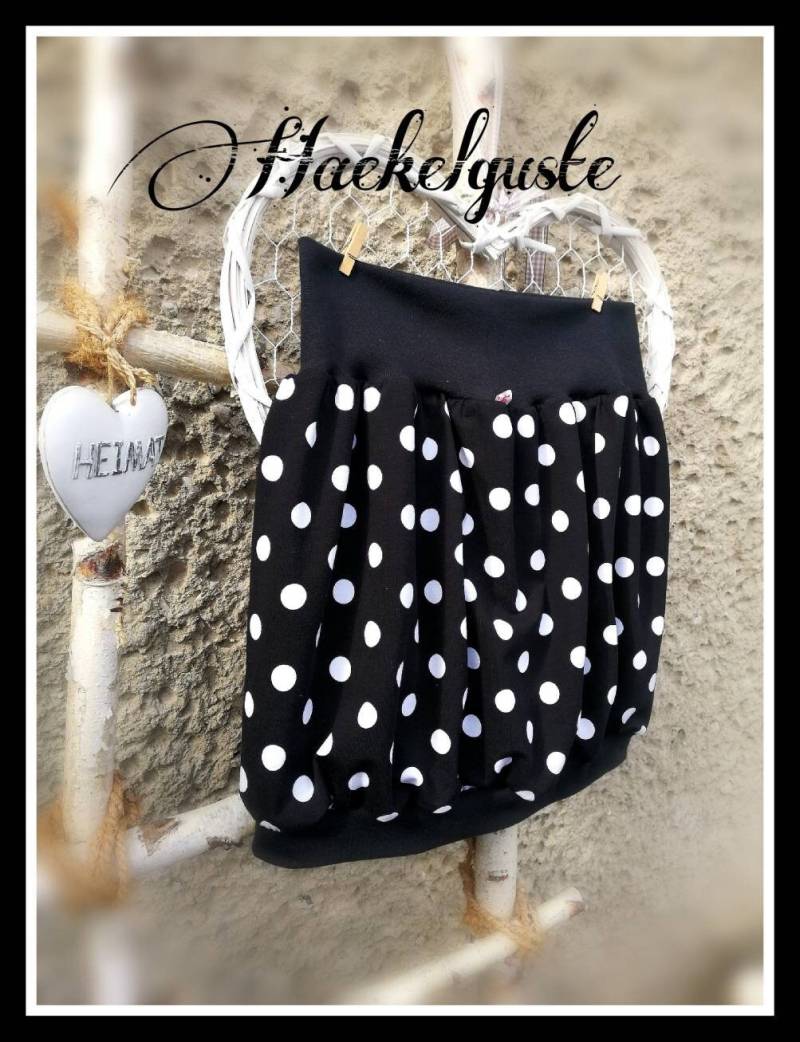 Xs - Xxl Wunschgröße Ballonrock "Punkte " Jersey von Haekelguste