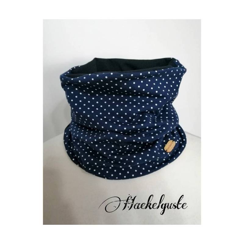 xxl Fleece Pünktchen Schlupf - Loop Schal von Haekelguste