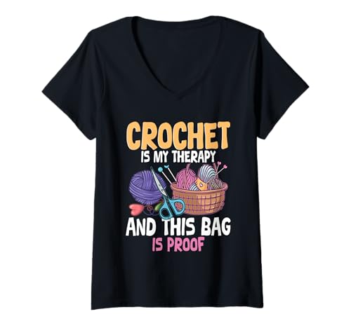 Damen Häkeln Stricken T-Shirt mit V-Ausschnitt Damen Häkeln Stricken T-Shirt mit V-Ausschnitt von Häkeln Häkeln