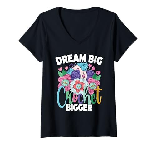 Damen Häkeln Stricken T-Shirt mit V-Ausschnitt Damen Häkeln Stricken T-Shirt mit V-Ausschnitt von Häkeln Häkeln