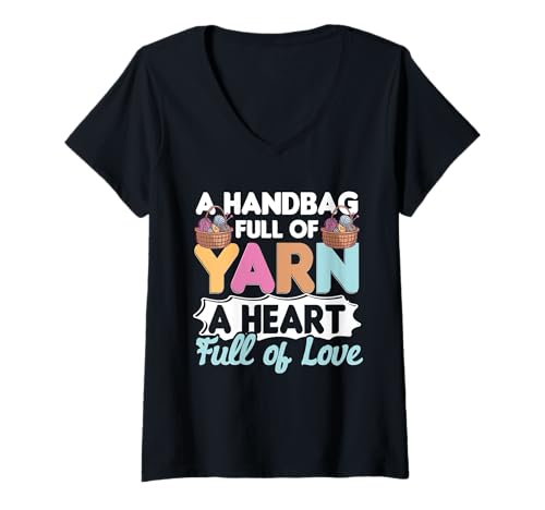Damen Häkeln Stricken T-Shirt mit V-Ausschnitt von Häkeln Häkeln
