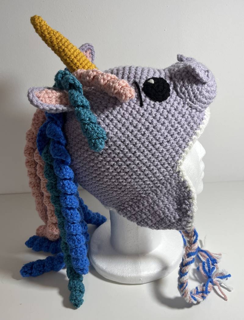 Mütze Einhorn Lila Mütze Einhorn Lila von Haekelpirat