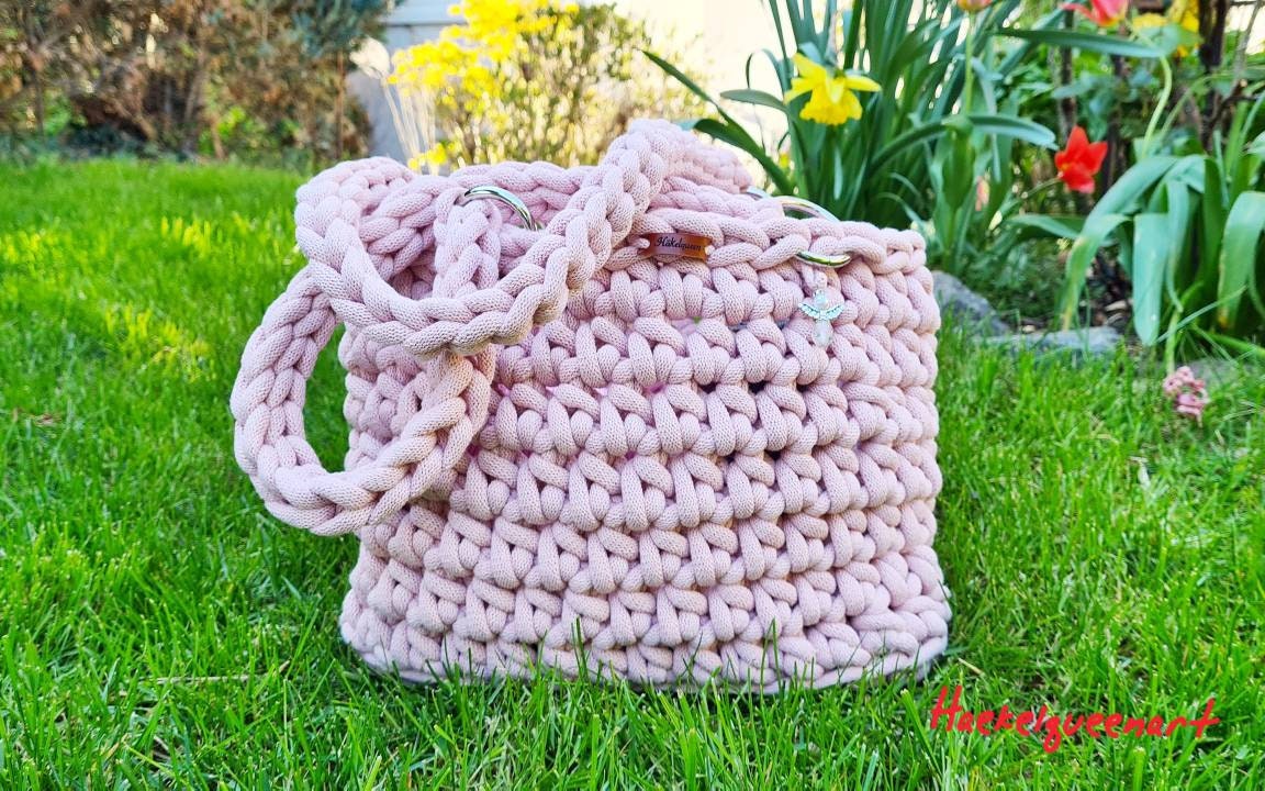Jumbobag Gehäkelt Häkeltasche, Handtasche Jumbobag Gehäkelt Häkeltasche, Handtasche von Haekelqueenart