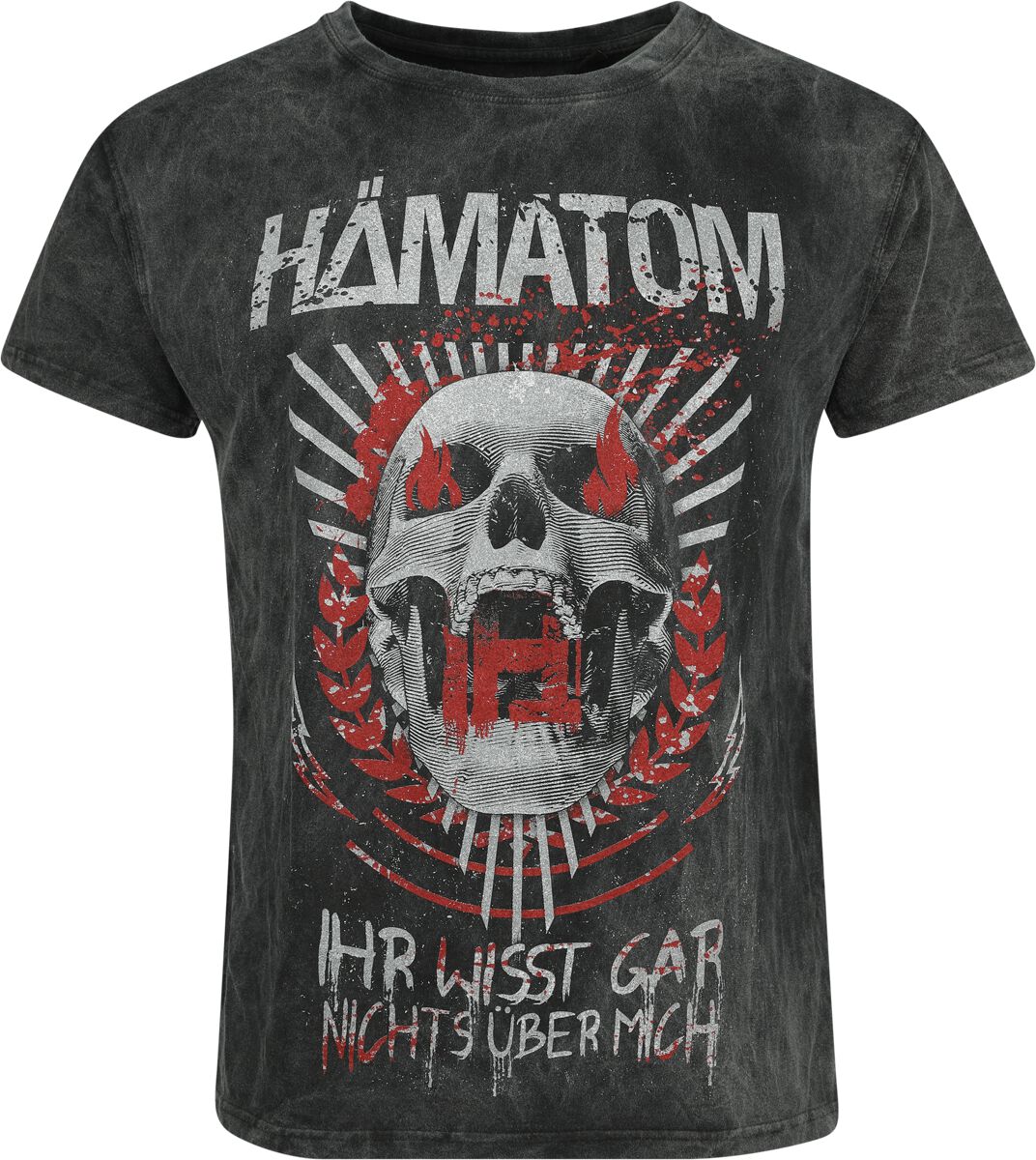 Hämatom T-Shirt - Ihr Wisst Gar Nichts Über Mich! - S bis 3XL - für Männer - Größe M - charcoal  - Lizenziertes Merchandise! von Hämatom