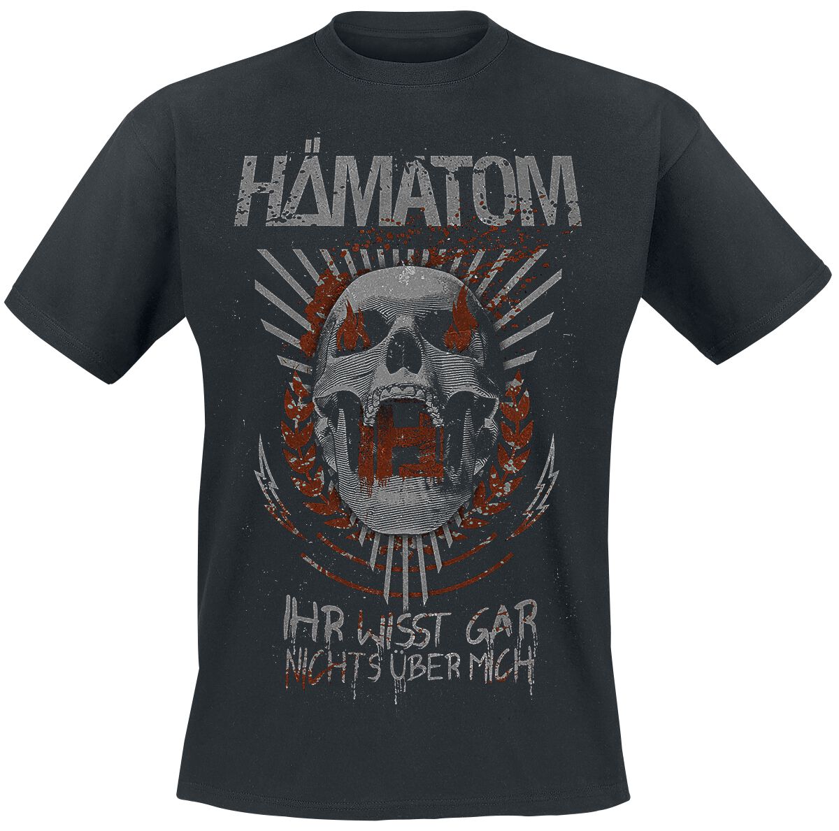 Hämatom T-Shirt - Ihr wisst gar nichts über mich - S bis 5XL - für Männer - Größe M - schwarz  - Lizenziertes Merchandise! von Hämatom