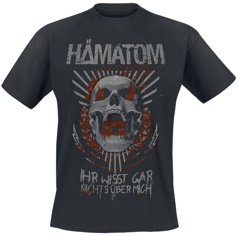 Hämatom T-Shirt - Ihr wisst gar nichts über mich - S bis 5XL - für Männer - Größe S - schwarz  - Lizenziertes Merchandise! von Hämatom