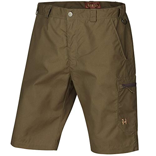 Härkila Alvis Shorts - Kurze Jagdhose für den Sommer Herren aus gewachstem Canvasmaterial - Robuste Jagdshorts für den Frühling und Sommer wasserabweisend , Größe:52, Farbe:Grün von Härkila