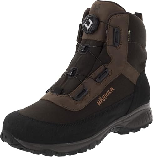 Härkila Atammik GTX - Wasserdichte Jagdschuhe aus robustem Crodura-Material Braun - Jagdstiefel mit Schnellverschluss, Schuhgröße:46 von Härkila