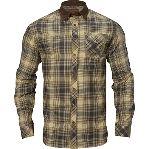 Härkila | Driven Hunt Flannel Hemd | Professionelle Jagd Kleidung & Jagd Zubehör für Herren & Damen | Skandinavische Qualität Made to Last | Olive Green Check, L von Härkila