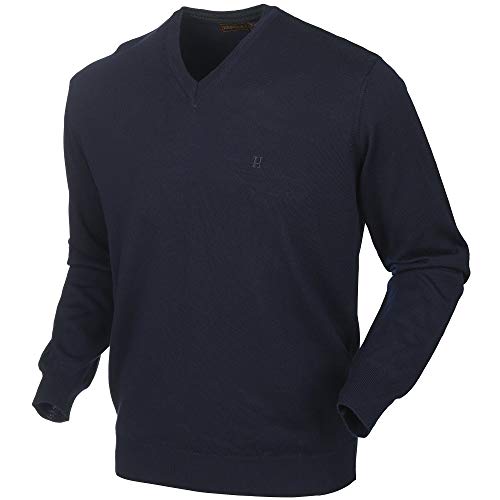 Härkila Jagdpullover Herren Glenmore Dark Navy - Wollpullover Herren Merino, Größe:S von Härkila