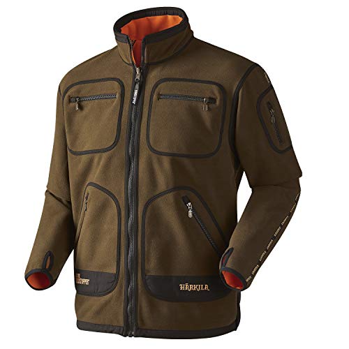 Härkila Kamko Fleecejacke Orange - Braun mit GORE WINDSTOPPER® Membran, Größe:5XL von Härkila