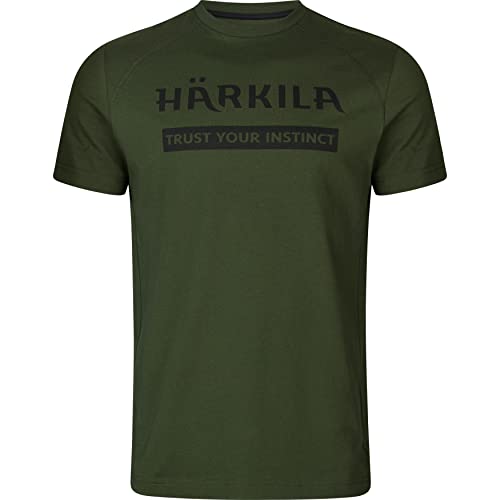 Härkila Logo T-Shirt 2-Pack | Professionelle Jagd Kleidung & Jagd Zubehör für Herren & Damen | Skandinavische Qualität Made to Last | Duffel Green/Phantom, L von Härkila