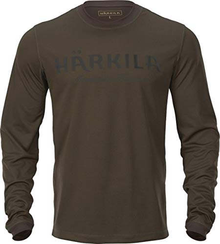 Härkila | Mountain Hunter L/S T-Shirt | Professionelle Jagd Kleidung & Jagd Zubehör für Herren & Damen | Skandinavische Qualität Made to Last | Hunting Green/Shadow Brown, L von Härkila