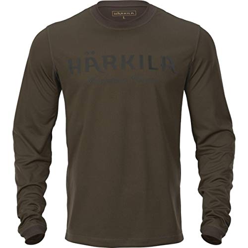 Härkila | Mountain Hunter L/S T-Shirt | Professionelle Jagd Kleidung & Jagd Zubehör für Herren & Damen | Skandinavische Qualität Made to Last | Hunting Green/Shadow Brown, M von Härkila