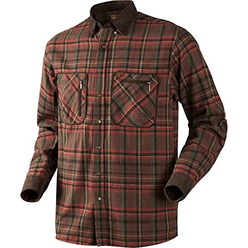 Härkila | Pajala Hemd | Professionelle Jagd Kleidung & Jagd Zubehör für Herren & Damen | Skandinavische Qualität Made to Last | Red Autumn Check, XL von Härkila