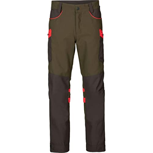 Härkila | Pro Hunter Dog Keeper GTX Hose | Professionelle Jagd Kleidung & Jagd Zubehör für Herren | Skandinavische Qualität Made to Last | Willow Green/Orange, 52 von Härkila