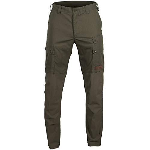 Härkila Pro Hunter Light Jagdhose mit Messertasche wasserabweisend - Robuste Hose für Jäger - Gewachste Jägerhose Grün aus reißfestem Material , Größe:48 von Härkila