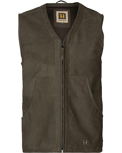 Härkila | Pro Hunter leather waistcoat | Professionelle Jagd Kleidung & Jagd Zubehör für Herren | Skandinavische Qualität Made to Last | Willow Green, 52 von Härkila