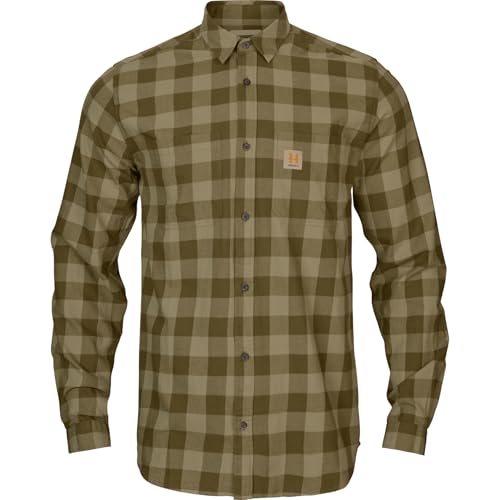 Härkila | Scandinavian Hemd | Professionelle Jagd Kleidung & Jagd Zubehör | Skandinavische Qualität Made to Last | Farbe: Dark Olive Check, L von Härkila