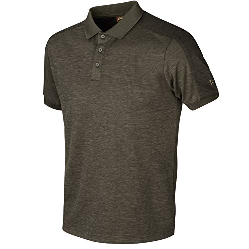 Härkila Tech Poloshirt - Leichtes und dehnbares Polo Shirt für Herren Jagd mit Polygiene® Behandlung - Antibakterielles Sport Shirt Grün für Jäger und Sport , Größe:3XL, Farbe:Braun von Härkila