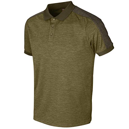 Härkila Tech Poloshirt - Leichtes und dehnbares Polo Shirt für Herren Jagd mit Polygiene® Behandlung - Antibakterielles Sport Shirt Grün für Jäger und Sport , Größe:XXL, Farbe:Grün von Härkila