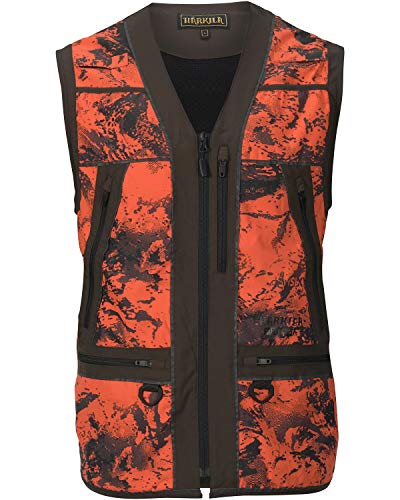 Härkila | Wildboar Pro Safety waistcoat | Professionelle Jagd Kleidung & Jagd Zubehör für Herren & Damen | Skandinavische Qualität Made to Last | AXIS MSP®Orange Blaze/Shadow brown, L von Härkila