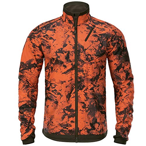 Härkila Wildboar Pro Wendbare Fleecejacke Herren Orange - Winddichte Drückjagdjacke mit GORE-TEX INFINIUM(TM) WINDSTOPPER® - Jagdjacke für die Drückjagd wendbar, Größe:XL von Härkila