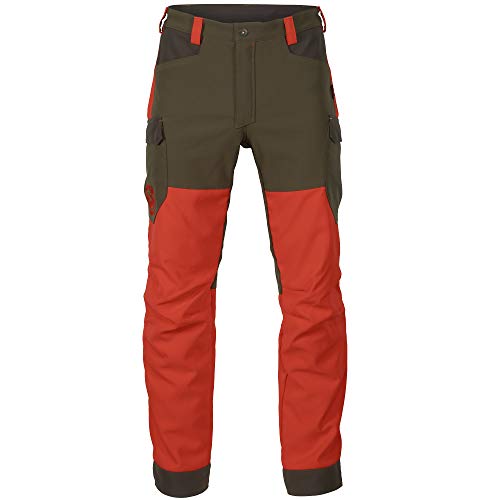 Härkila Wildboar Pro wasserdichte Sauenschutzhose EN ISO 13688 zertifiziert für Herren Orange mit Gore-Tex® - Membran - Sauenschutz Hosefür die Drückjagd, Größe:54 von Härkila