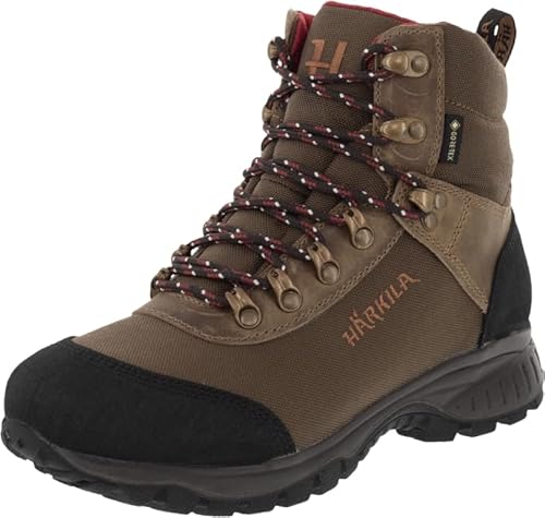 Härkila wasserdichter Trekkingschuh für Damen Wildwood GTX 2.0 Braun mit Gore-Tex®-Membran - Leichter Trekkingstiefel Mid für Frauen mit Verstärkungen, Schuhgröße:38 von Härkila