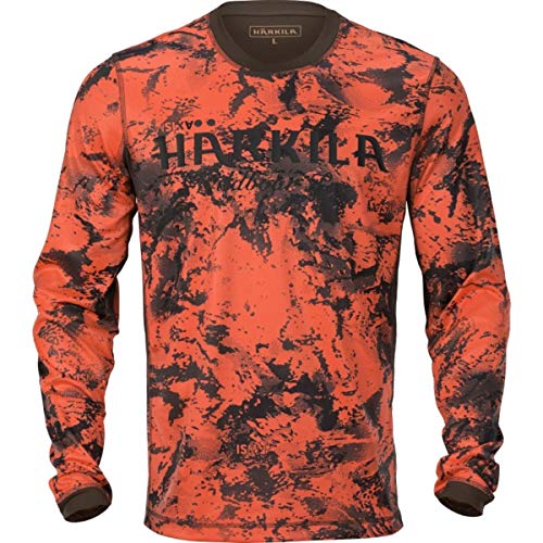 Härkila Wildboar Pro Langarmshirt, AXIS MSP Orange Blaze/Shadow Brown, Gr. 3XL von Härkila