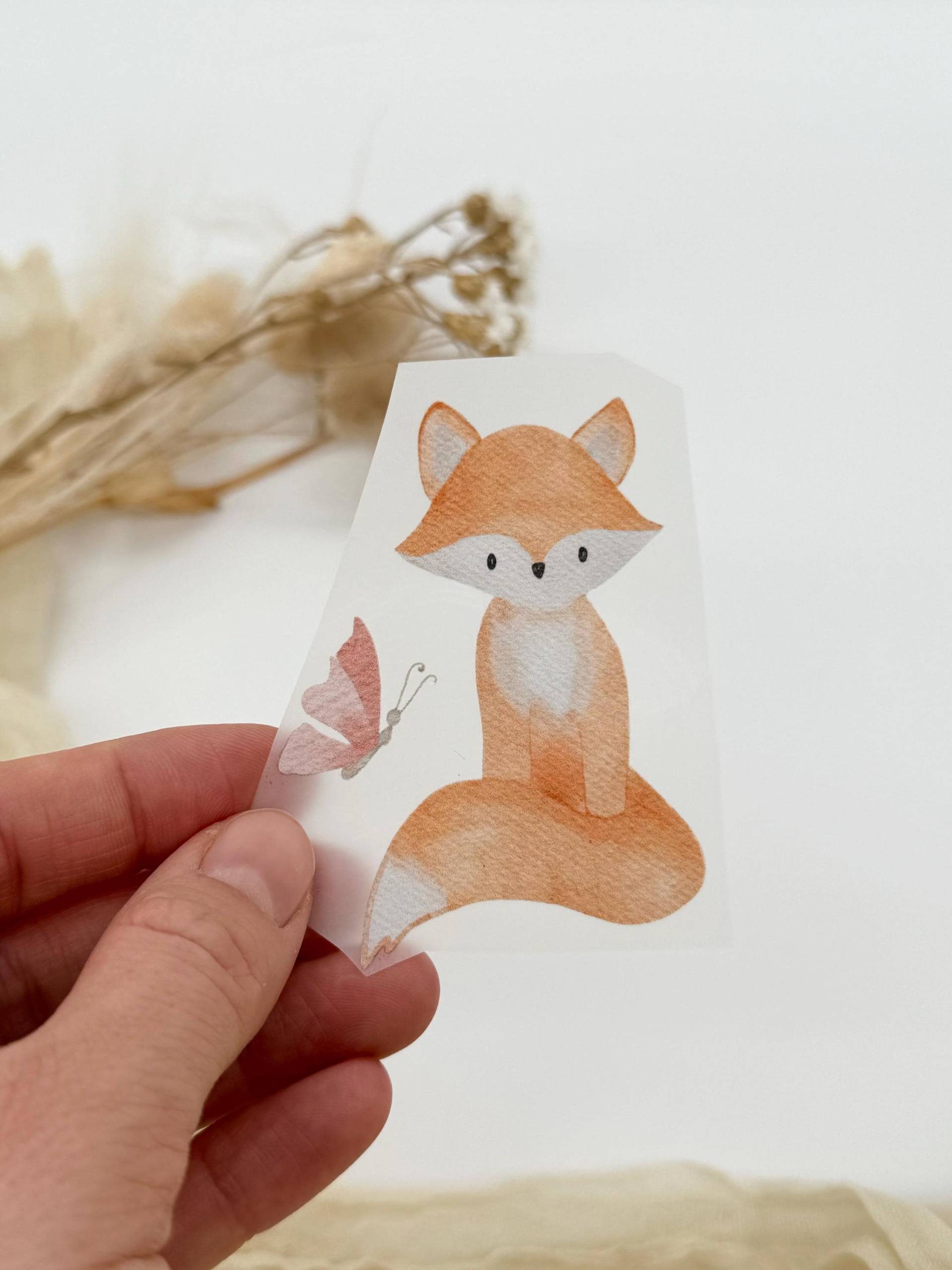 Bügelbilder Für Kinder | Personalisiert Waldtiere Fuchs Schmetterling Bügelpatches Klein Stoff Einzigartige Kleider Gestalten von HaeschenHuepf