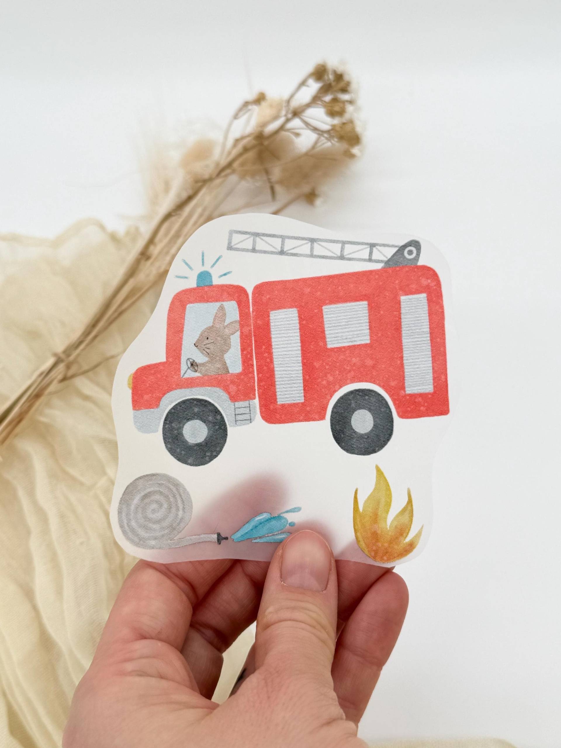 Bügelbilder Für Kinderkleidung | Einsatzfahrzeuge Feuerwehrauto Bügelpatches Klein Stoff Bilder Zum Aufbügeln Personalisiert von HaeschenHuepf