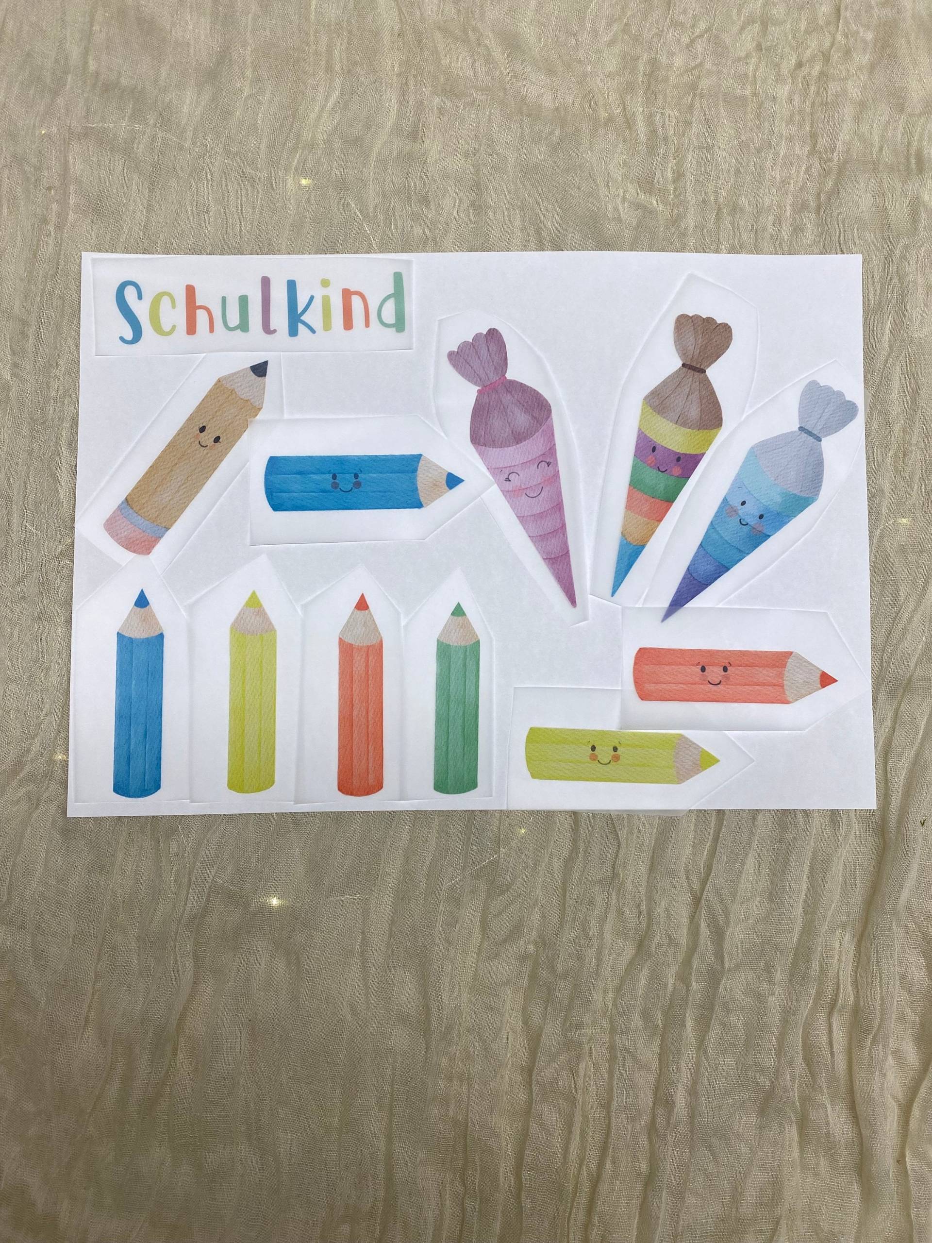 Bügelbilder | Kinder Schulanfang| Schultüte School Stifte Bügelpatches Stoff Bilder Zum Aufbügeln Kinderkleidung Bügelbilder | Kinder Schulanfang| Schultüte School Stifte Bügelpatches Stoff Bilder Zum Aufbügeln Kinderkleidung von HaeschenHuepf
