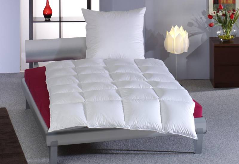 Haeussling Daunenbettdecke + Kopfkissen "Swiss Royal" Bettdecken-Set mit Kopfkissen, 135x200 oder 155x220 cm, Sommer, Winter von Haeussling