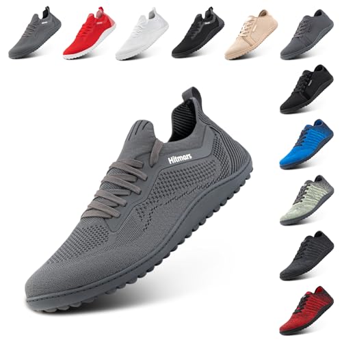 Hafiot Barfußschuhe Herren Damen Turnschuhe Barfussschuhe Traillaufschuhe Fitnessschuhe Schlupfschuhe Leicht Barfuss Schuhe Sneakers Grau Größe 40 von Hafiot