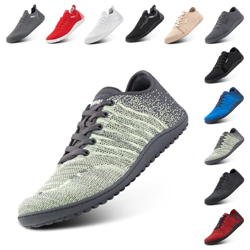 Hafiot Barfußschuhe Herren Turnschuhe Barfussschuhe Damen Traillaufschuhe Fitnessschuhe Schlupfschuhe Leicht Sneakers Sportschuh Grün Größe 39 von Hafiot