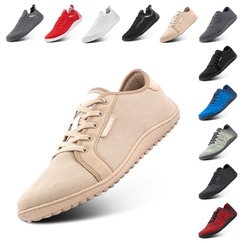 Hafiot Barfußschuhe Herren Turnschuhe Barfussschuhe Damen Traillaufschuhe Fitnessschuhe Schlupfschuhe Leicht Sneakers Sportschuh Khaki Größe 39 von Hafiot