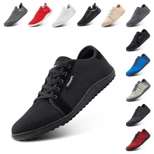 Hafiot Barfußschuhe Herren Turnschuhe Barfussschuhe Damen Traillaufschuhe Fitnessschuhe Schlupfschuhe Leicht Sneakers Sportschuh Schwarz B Größe 39 von Hafiot