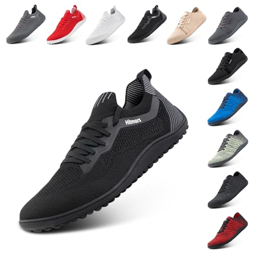 Hafiot Barfußschuhe Herren Turnschuhe Barfussschuhe Damen Traillaufschuhe Fitnessschuhe Schlupfschuhe Leicht Sneakers Sportschuh Schwarz Größe 40 von Hafiot